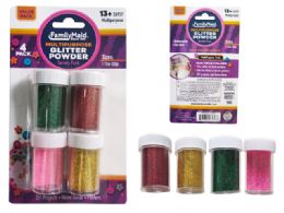 144 pieces Glitter Powder 4asst 0.28oz/8g Each - Store