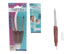 144 pieces 3pc Nail Files W/cuticle Remover 5.75" - Manicure and Pedicure Items
