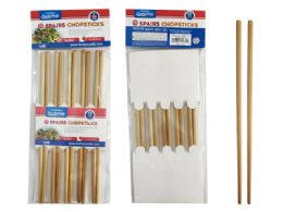 96 pieces Chopsticks 5pairs Bamboo 9.5inch L - Kitchen Cutlery