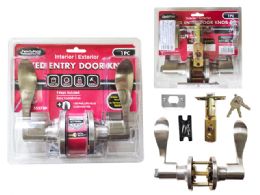 24 pieces Keyed Door Lever Locking Handle Silver Stainless - Doors