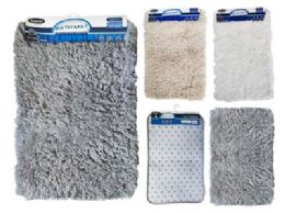 48 pieces Bath Mat  40x60cm 1.thick 3asst Clr - Bath Mats