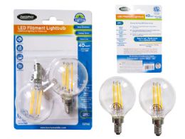 48 Pieces 2-Piece Led Filament Etl Lightbulbs E12s - Lightbulbs