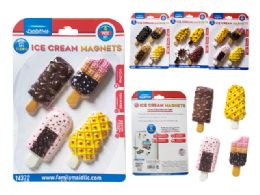 96 pieces Ice Cream Magnets 4pc 3inch Long - Refrigerator Magnets