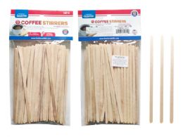 144 of COFFEE STIRRERS BAMBOO 200-Piece 5.5" Long