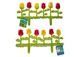 24 pieces Connecting Garden Fence 24.4inch X 12.6inch Tulip - Garden Decor