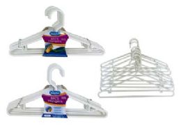 48 pieces Hanger Adult 8/pk White;42cm/l W/antI-Slip Dot - Hangers