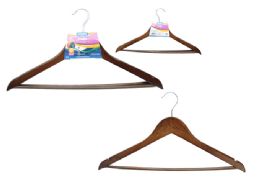 24 pieces 2pc Wooden Hangers Dark Wood - Hangers