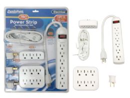 12 Pieces Outlet Power Strips And Accessories Set - Electrical