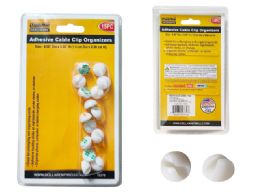 144 Pieces 15-Piece Adhesive Cable Clip Organizers - Wires and Cables
