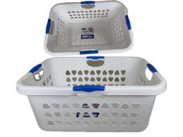 12 pieces Laundry Hamper 71l  White Clr - Laundry Baskets & Hampers