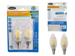 48 Pieces Led Lightbulb Filament 4w=40w Etl E12 C35 - Lightbulbs