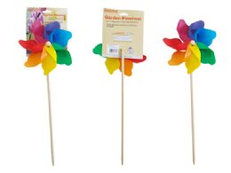 24 pieces Garden Pinwheel 7.5inch Dia X22inch H - Garden Decor