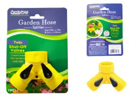 144 Wholesale 2-Way Hose Connector 3.25x2.5inch Yellow Clr