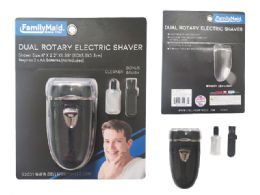 12 Pieces Electric Shaver Dual Rotary W/ Brush & Cleaner - Shaving Razors