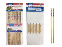 96 pieces Chopsticks 5pairs Printed 9.5inch L - Kitchen Cutlery