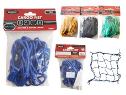 96 pieces Cargo Net 15.75inchx15.75inch Red Blu Blk Yel 4mm Thick - Auto Accessories