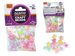 144 pieces Star Shape Beads 12 Oz /36gm - Craft Beads