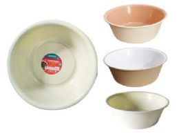 72 pieces Basin 2-Tone 13inch Dia X4.6inch H Asst Clr - Buckets & Basins