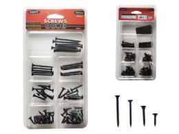 96 Pieces Black Wood Screw 3.5x16.25 40.50mm - Screws Nails and Anchors