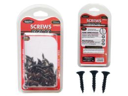 96 Pieces Wood Screws 72gm Net Black 5/8in 3.5x16mm - Screws Nails and Anchors