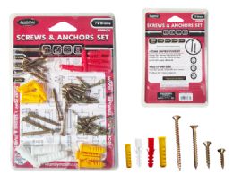 48 Pieces Screws And Anchors Set 6.8.10.12mm Anchors - Screws Nails and Anchors