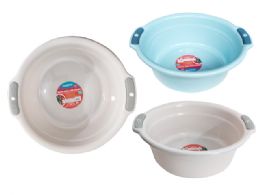 48 pieces Plastic Basin W/handle 14inchx15.25inchx5.75inch H - Buckets & Basins