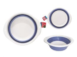 24 Pieces COLLAPSIBLE BASIN 15.25" Diameter X 17.25"X6" High - Buckets & Basins