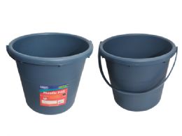 12 Pieces PLASTIC PAIL 10 LITER CAPACITY 11.7" Diameter X10.25" High - Buckets & Basins
