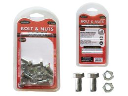 96 Pieces Bolt And Nuts 95gm Net 5/16x5/8in 8x16mm 6 Sets - Screws Nails and Anchors