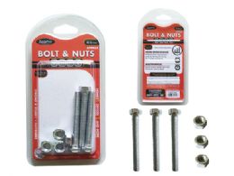 96 Pieces Bolt And Nuts 95gm Net 5/16x2-3/8in 8x60mm 3 Sets - Screws Nails and Anchors