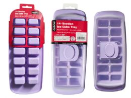 72 pieces Ice Cube Tray W/ Lid 14 Section 5.6''x11.5''x1.5' - Freezer Items