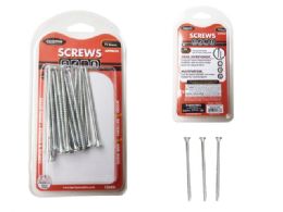 96 Pieces Wood Screws 3" 72gm Net Silver - Screws Nails and Anchors