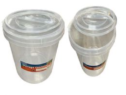 12 Pieces RICE BUCKET with LID and HANDLE 11.5 LITER CAPACITY 10.55" - Buckets & Basins