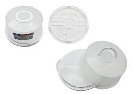 12 Pieces JUMBO CAKE SAVER With HANDLE 13.5" Diameter X5.75" High - Plastic Serving Ware