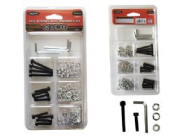 96 Pieces Screw With Hex Head And Washer And Hex Key - Screws Nails and Anchors