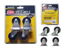 24 Pieces 4-Piece CASTER WHEEL 1.5'' - Travel & Luggage Items