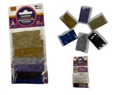 144 Pieces Loose Glitter Powder 5-Piece 0.4oz 12g - Craft Glue & Glitter