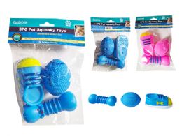 48 Sets Squeaky Pet Toy 3pc - Pet Toys