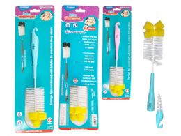 96 pieces Baby Bottle Brush & Nipple Bru11.5inch L. Blue Pink - Baby Bottles