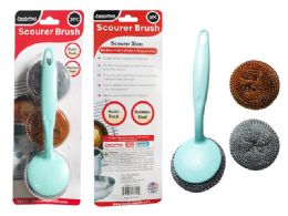 72 pieces Scourer Brush W/handle 3pc - Scouring Pads & Sponges