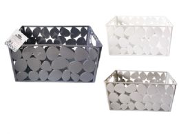 24 pieces Storage Basket 6.1inchx10.1inchx5inch Wh Grey Beige - Baskets