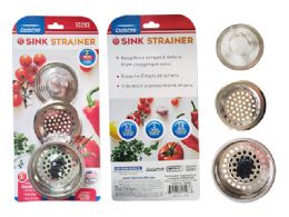 96 pieces Strainer 3pc Stainless Steel 3.3,3,2.8inch Dia - Strainers & Funnels