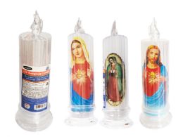 24 Pieces LED RELIGIOUS CANDLE 2.55" DIAmeter - Religious Decor