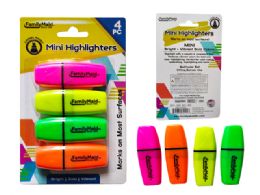144 pieces 4pc Mini Highlighters - Highlighter