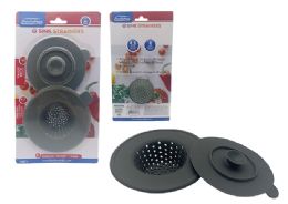 24 Pieces SINK STRAINER 2-Piece and STOPPER TPR 4.6" Diameter - Strainers & Funnels
