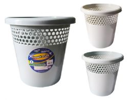 24 pieces Plastic Trash Can 27cm Dia X27cm H Blue,grey Clr - Waste Basket