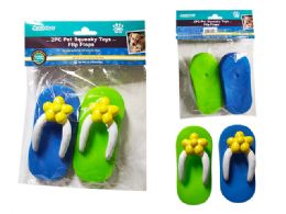48 pieces Squeaky Pet Toy 2pc .flip Flops 2.25x5x1.6inch Blue,g - Pet Toys