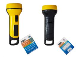 96 pieces Flashlight 5cm X15.5cm H Black /yellow Clr - Flash Lights