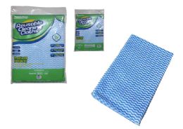 96 pieces 10pc Reusable Cleaning Cloths Blue Clr - Kitchen Towels