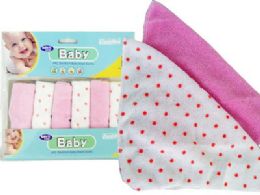 144 Sets 6pc Baby Wash Cloth  - Baby Beauty & Care Items